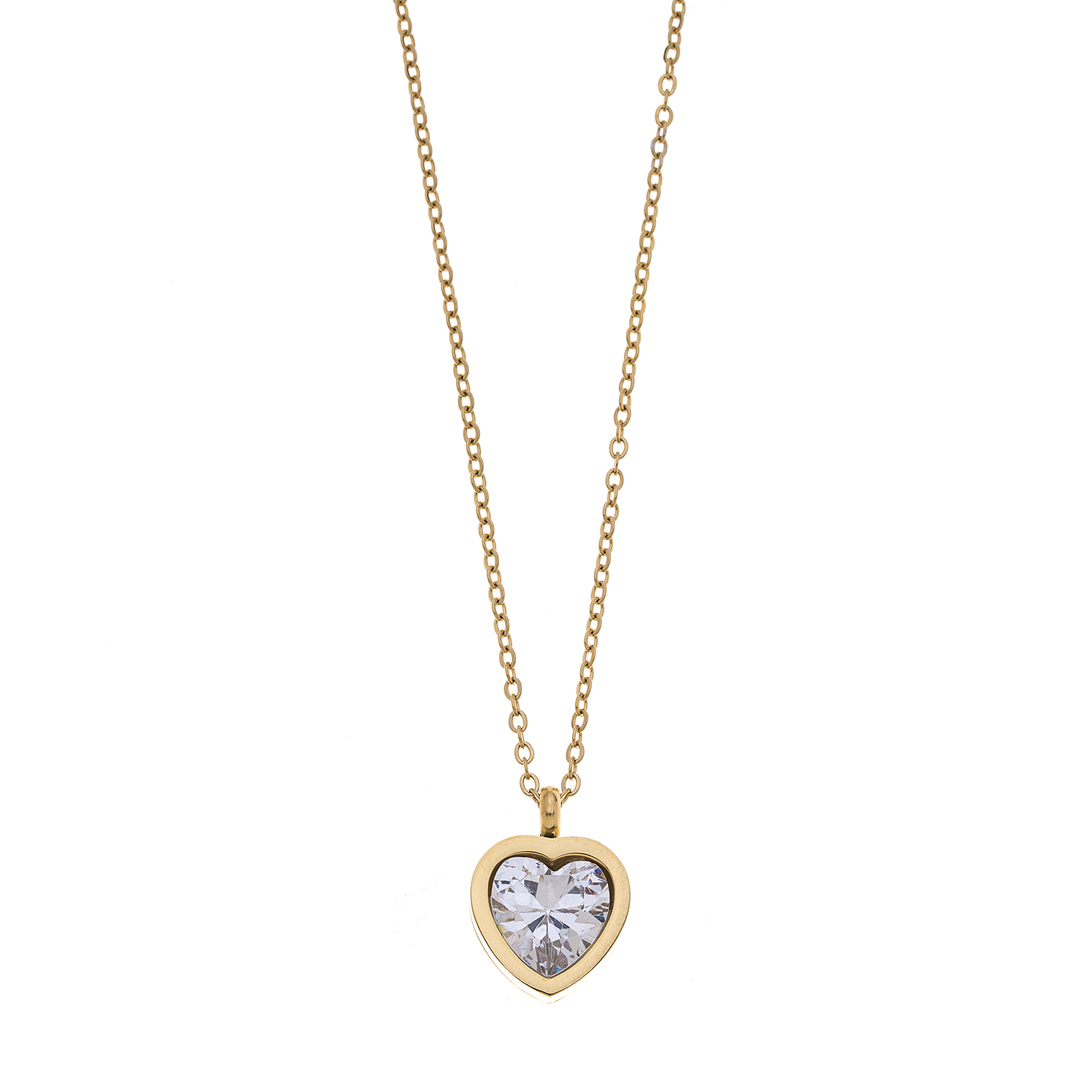 Halskette CRYSTAL HEART gold